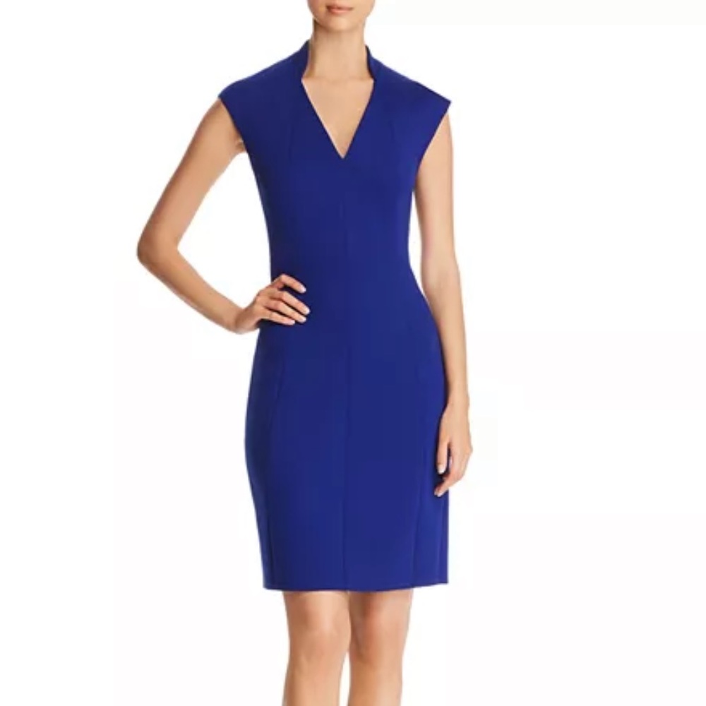 Elie Tahari Geraldine cap sleeve dress BLACK